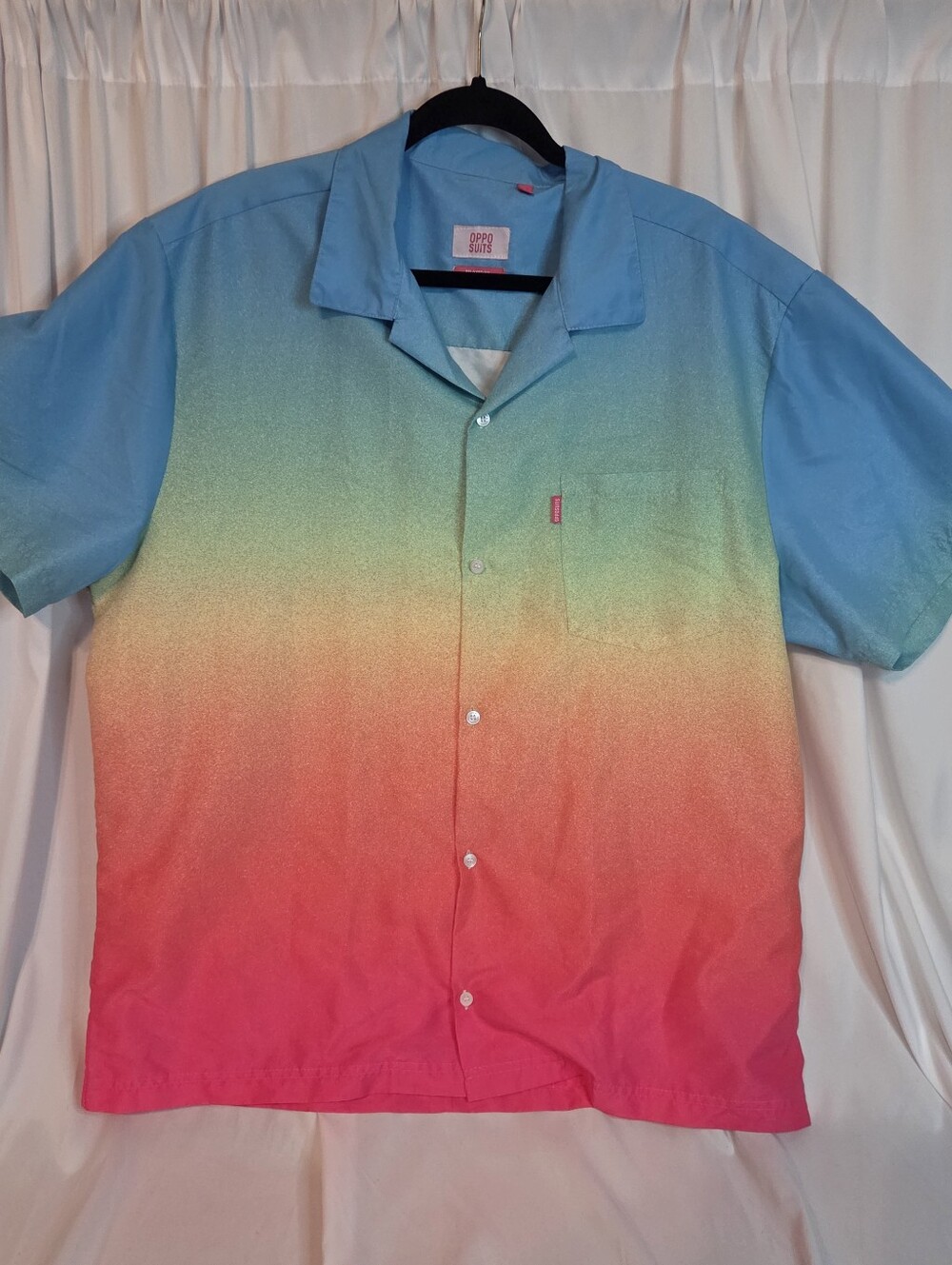 OPPO SUITS RAINBOW OMBRÉ MEN ADULT SHIRT SIZE XL LARGE